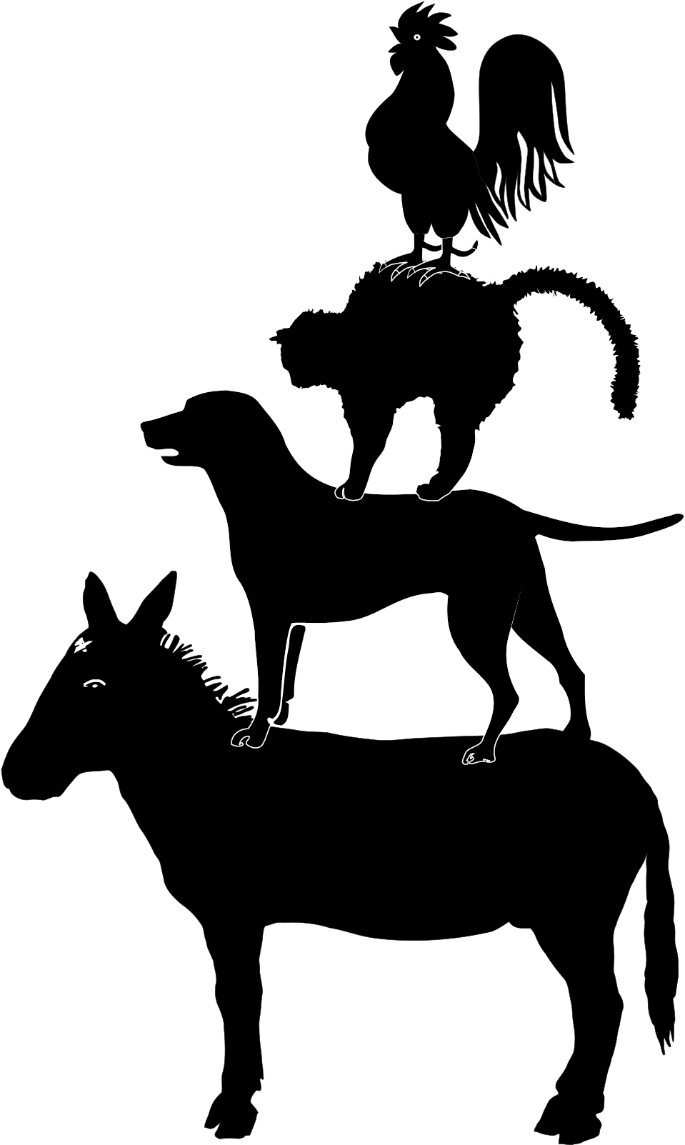 Town Musicians Of Bremen Art Clipart (2400x1697), Png Download