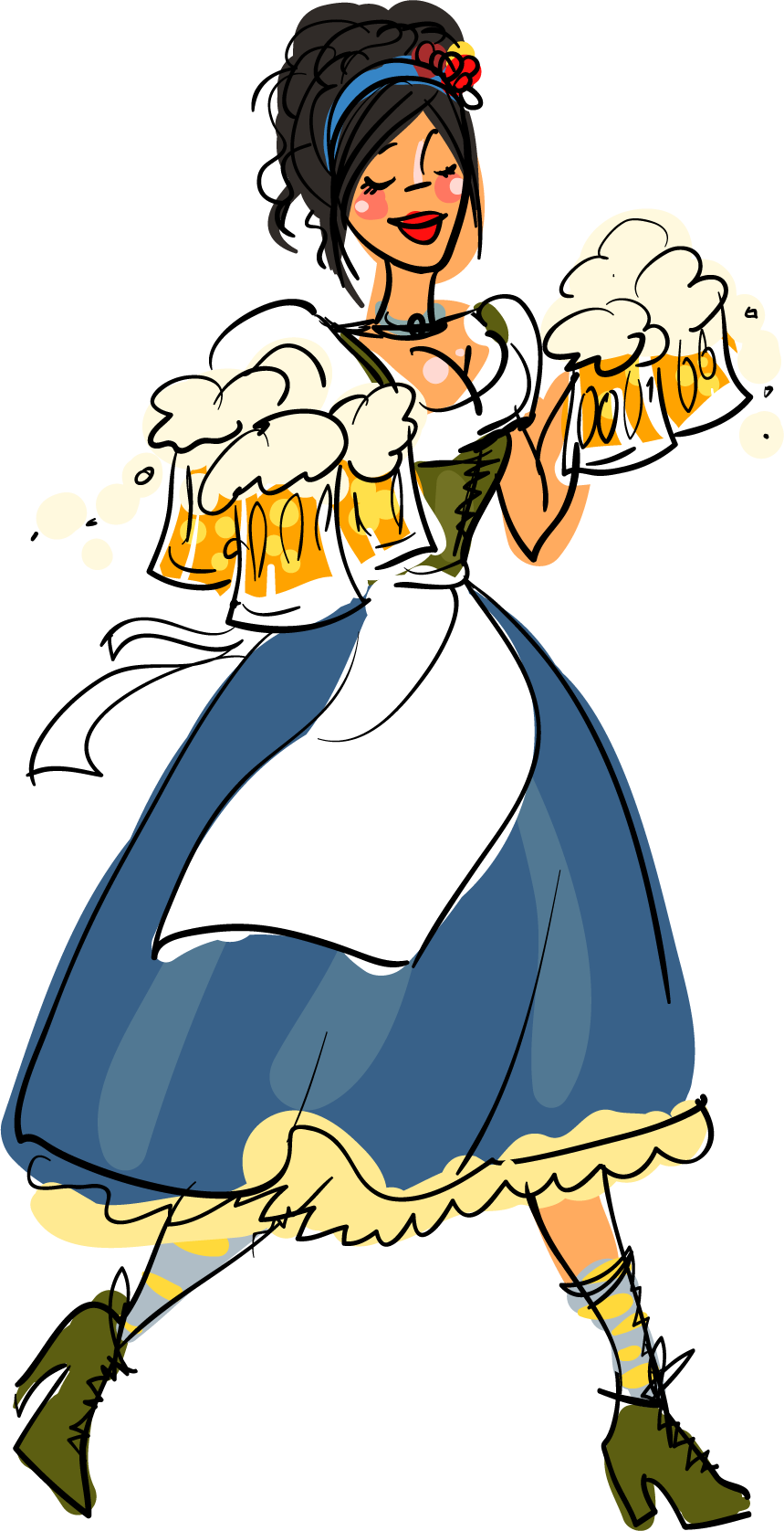Animation Oktoberfest Clipart (859x1676), Png Download