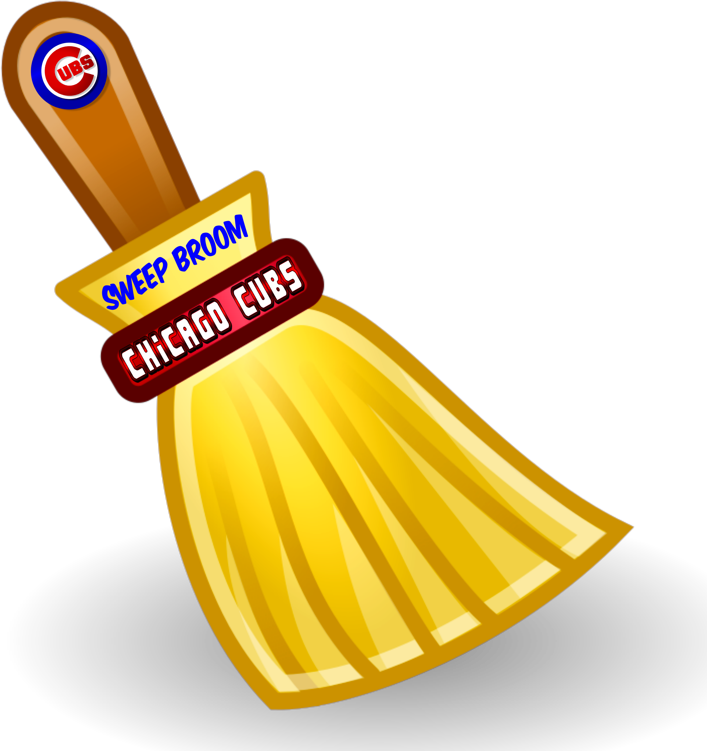 Broom Clipart Baseball Sweep - Chicago Cubs - Png Download (2500x2500), Png Download