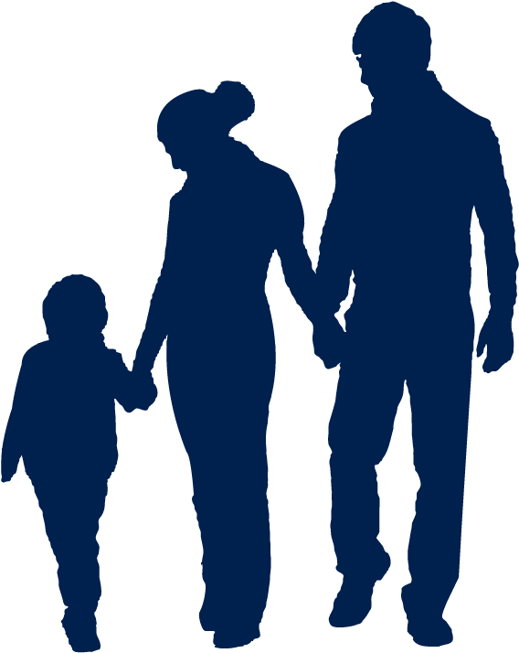 Family Child Silhouette Clip Art - Parent And Child Silhouette Png Transparent Png (800x800), Png Download