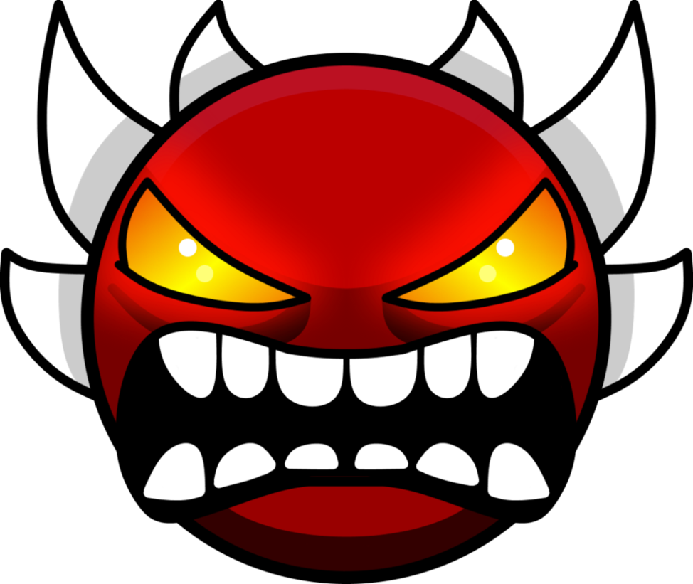Transparent Demon Clipart - Demon Face Geometry Dash - Png Download (974x821), Png Download
