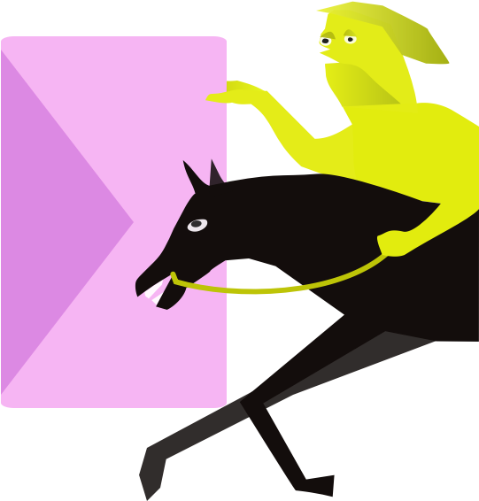 Messenger On Horse - Clip Art - Png Download (600x600), Png Download