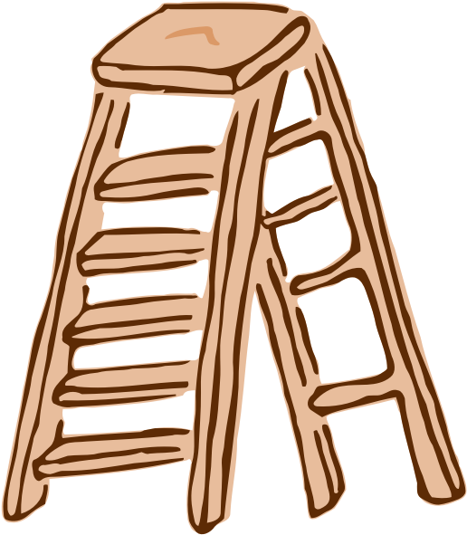 Roughly Drawn Stepladder - Ladder Clipart - Png Download (600x600), Png Download