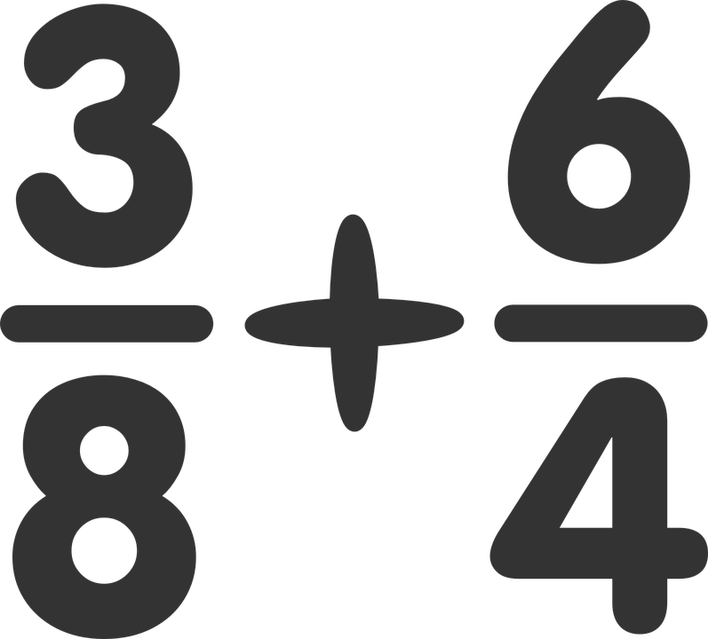 Volgende Oefeningen Komen Aan - Addition Fraction Clip Art - Png Download (797x720), Png Download