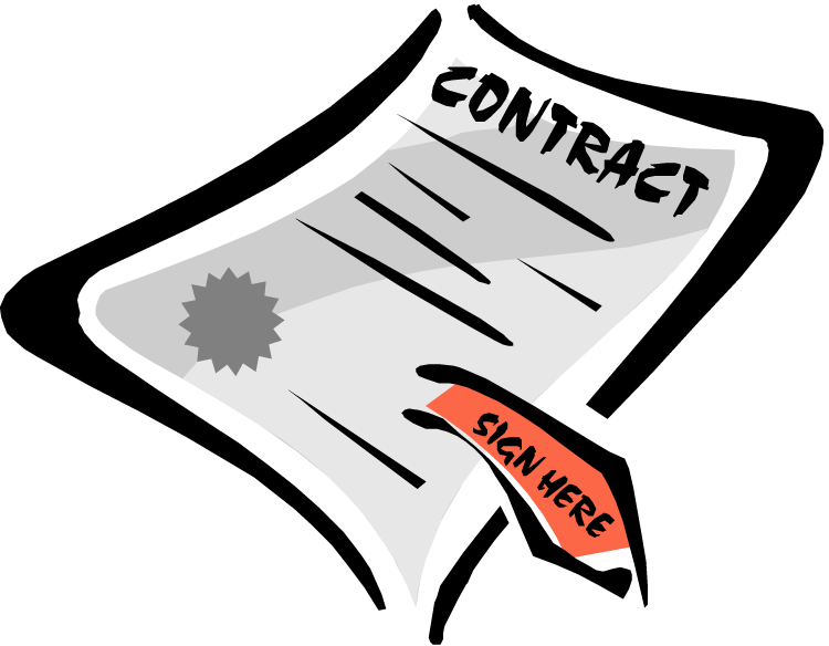 Download Contracts - Contract Clip Art - Png Download (750x584), Png Download