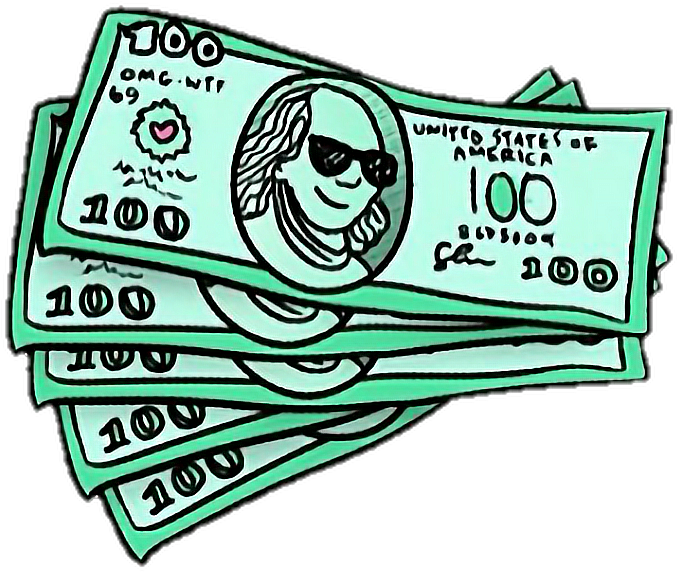#money #green #dollar #yas #yes #overlay #icon #sticker - Transparent Tumblr Stickers Png Clipart (736x624), Png Download