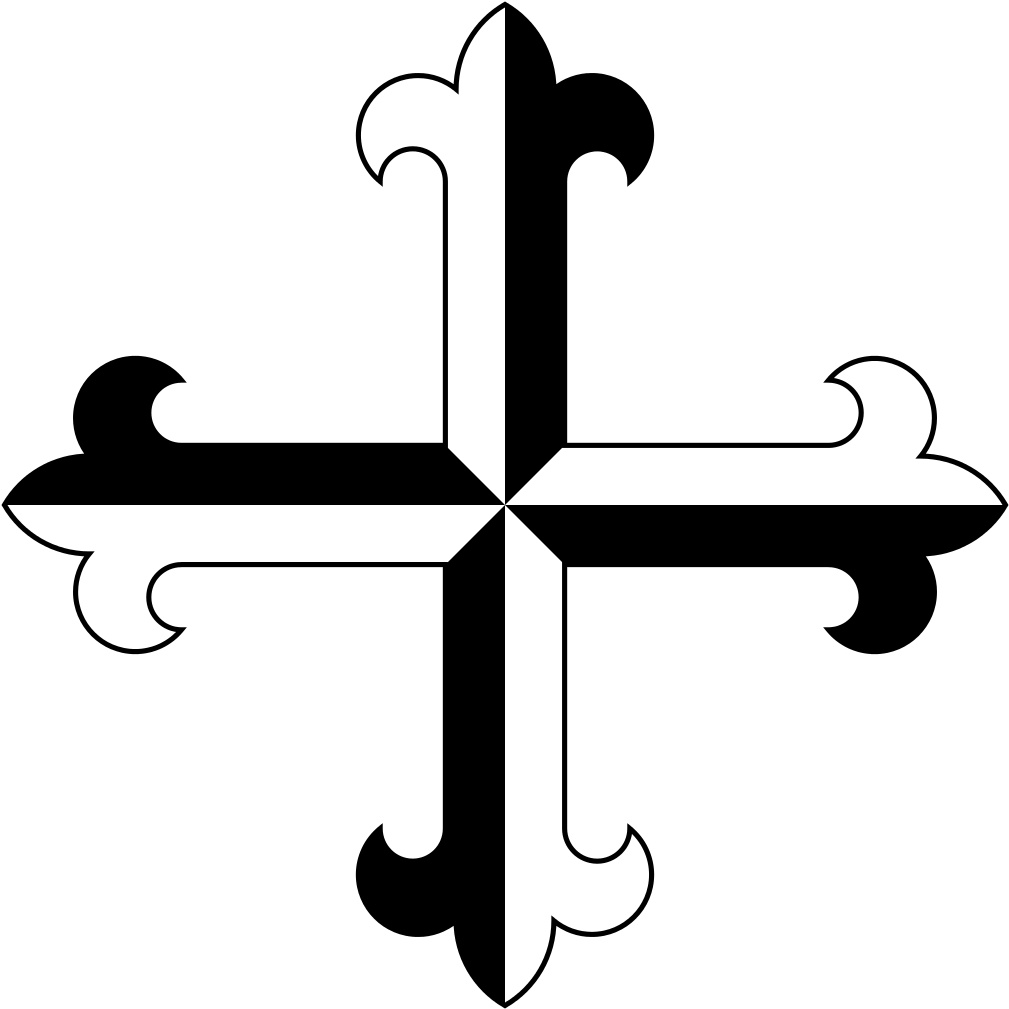 Order Of Preachers Cross Clipart (600x600), Png Download