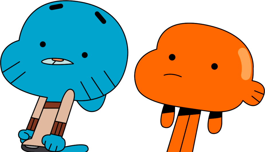 Darwin Amazing World Of Gumball Png Clipart , Png Download - Gumball And Darwin Shocked Transparent Png (926x531), Png Download