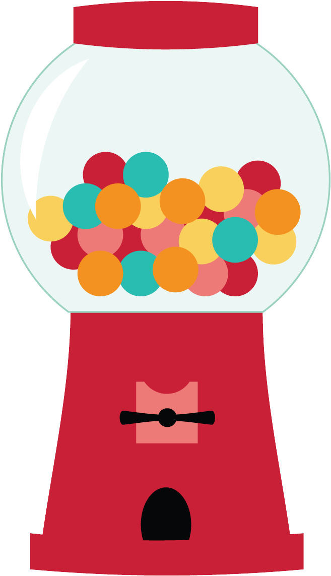 Transparent Clipart Grandparent - Gumball Machine Clip Art - Png Download (657x1143), Png Download
