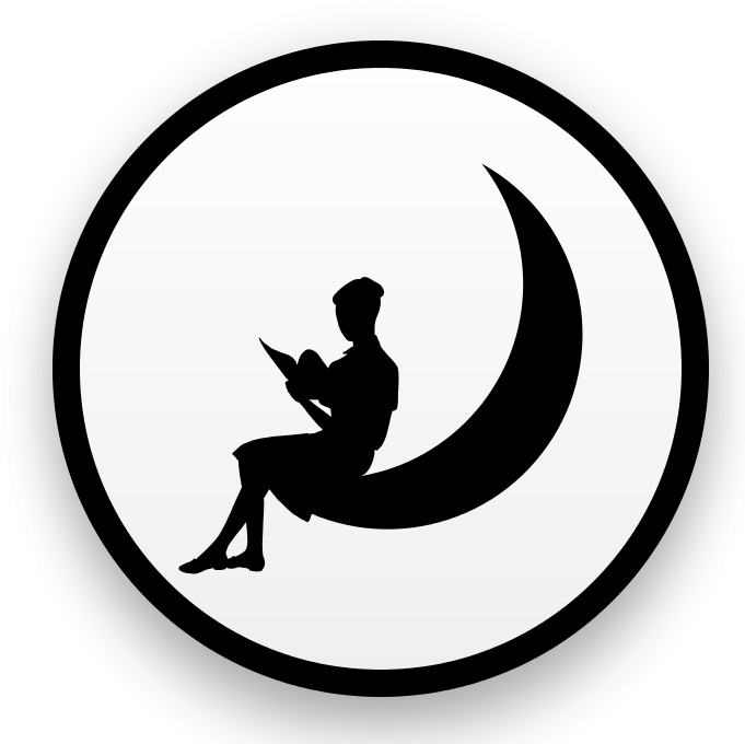 Girl Sitting On The Moon Silhouette Clipart (800x800), Png Download