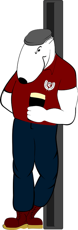 Skinhead Bullterrier Clipart - Bull Terrier Skinhead - Png Download (272x800), Png Download