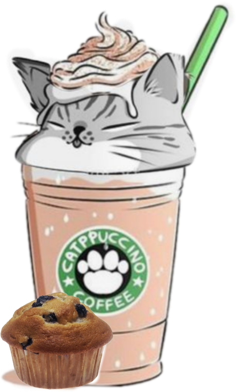 Catpuccino Vanilla Clipart (480x798), Png Download