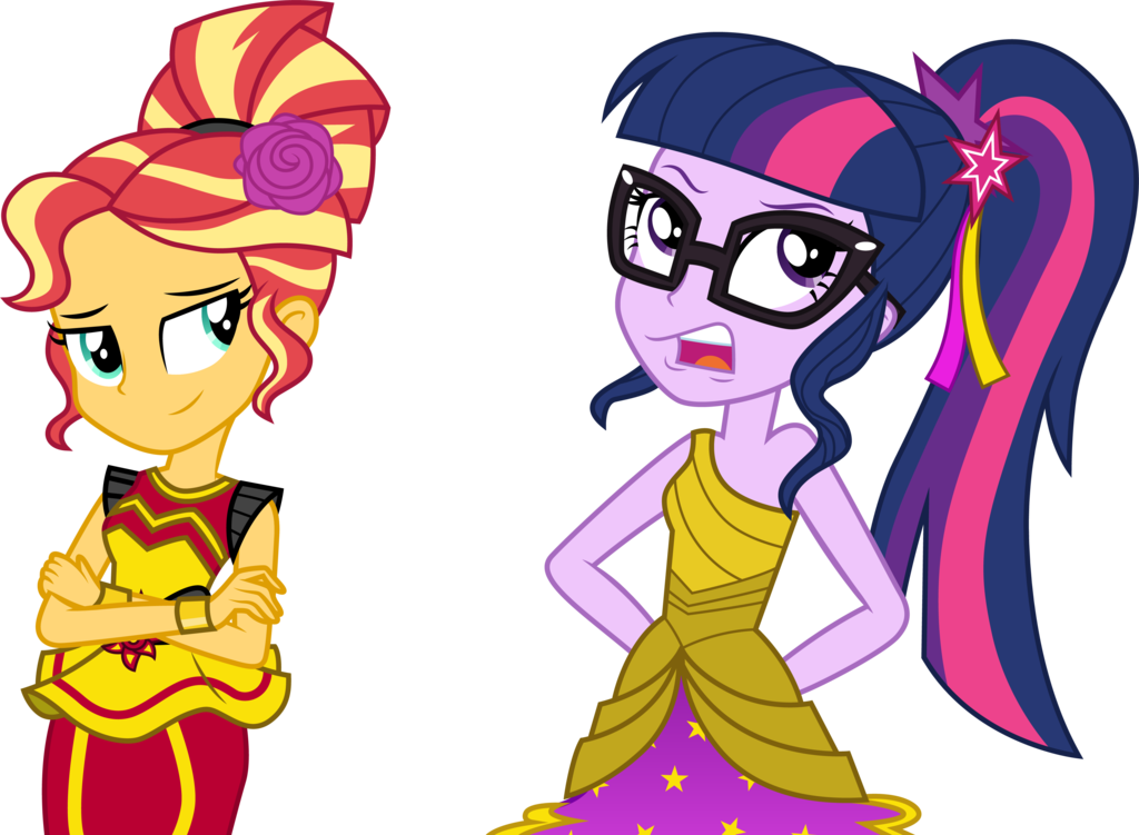 Type Max, Sunset In The Valley, Images Cashadvance6online - Sunset Shimmer And Twilight Sparkle Clipart (1024x751), Png Download