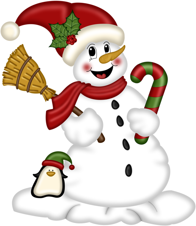 Muñeco De Nieve Navidad Png Clipart (733x800), Png Download