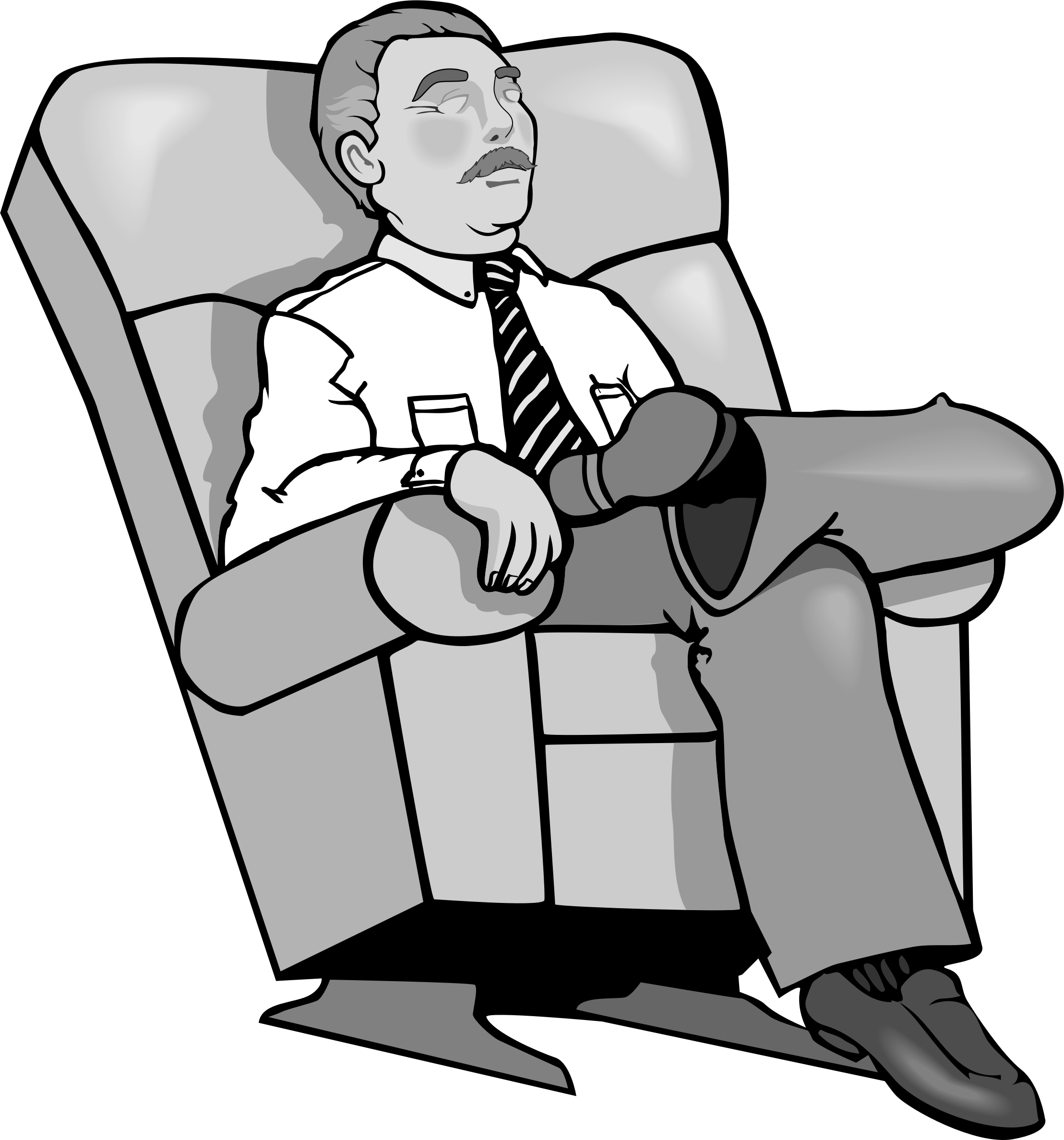 Kick-back Relax - Kick Back Clipart - Png Download (739x792), Png Download
