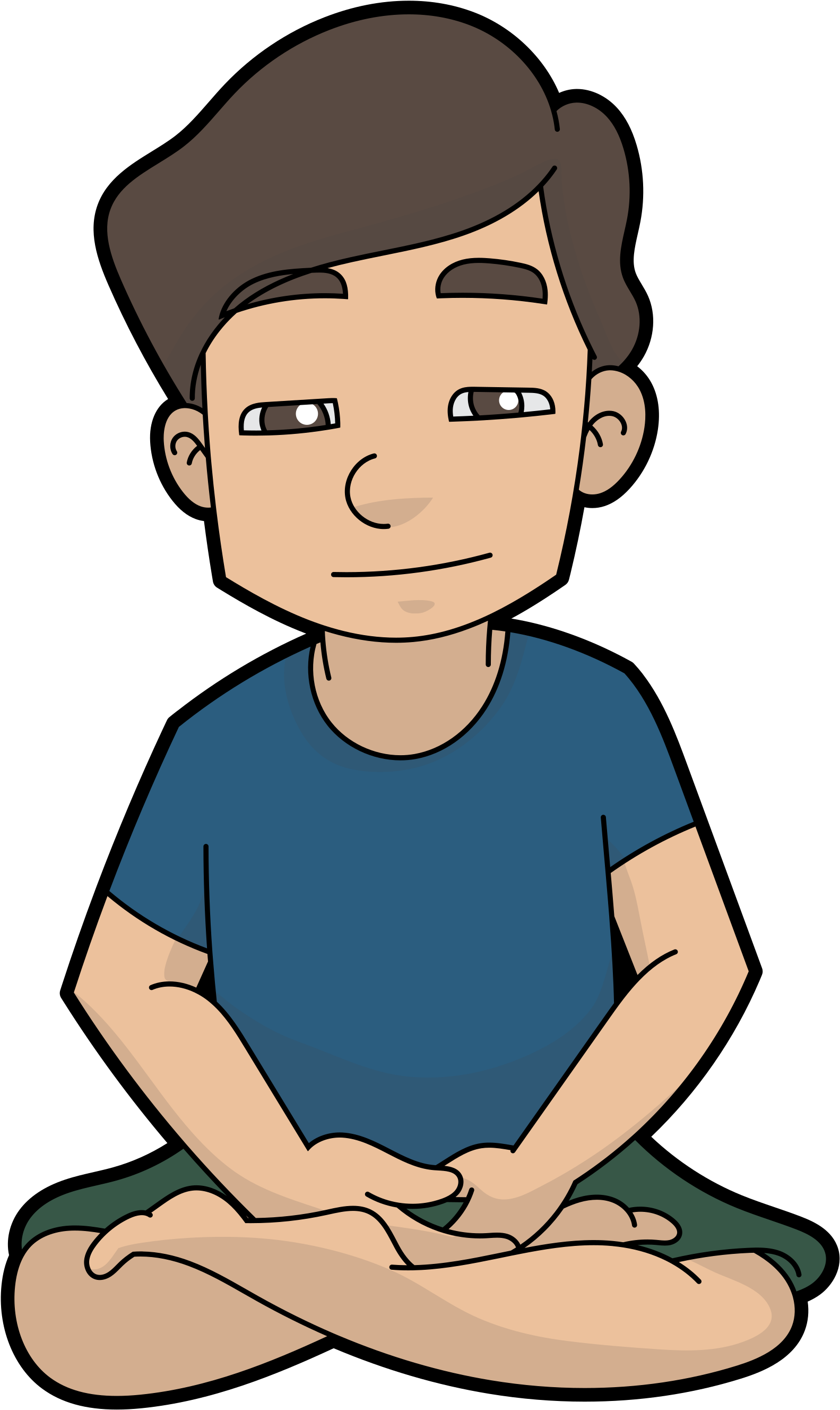 Relaxing Clipart Relaxed Man - Boy Relaxing Clipart - Png Download (1583x2655), Png Download