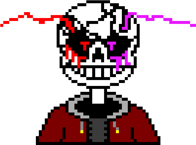 Grid Blue Eye Pixel Art Sans Head Clipart (720x520), Png Download