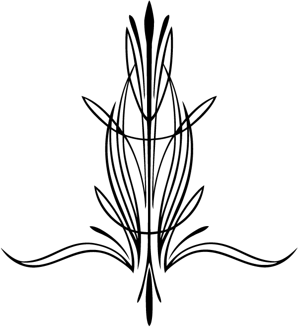 Hot Rod Pinstripe Vector Clipart (600x658), Png Download