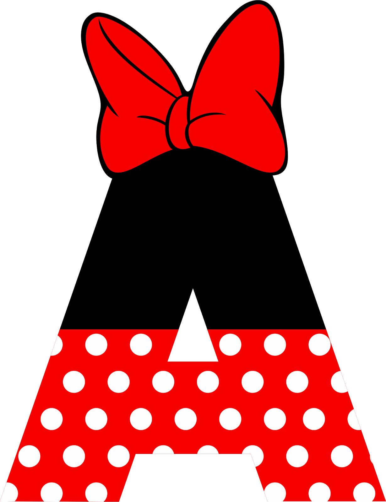 Bow Tie Clipart Minnie Mouse - Minnie Mouse Letter - Png Download (1229x1600), Png Download