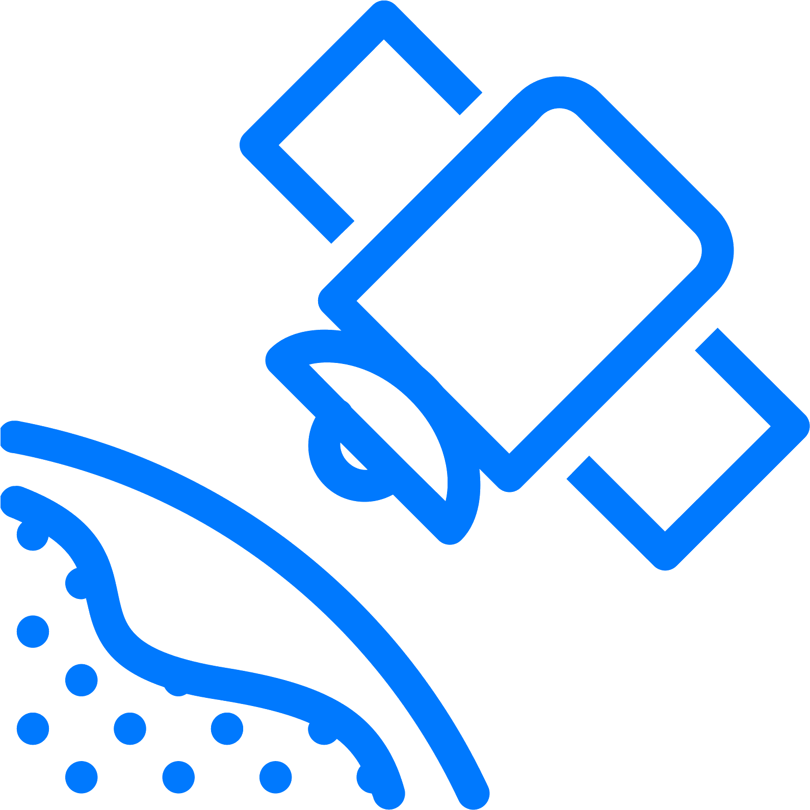 Gps Satellite Blocks Computer Icons - Blue Satellite Icon Png Clipart (1600x1600), Png Download