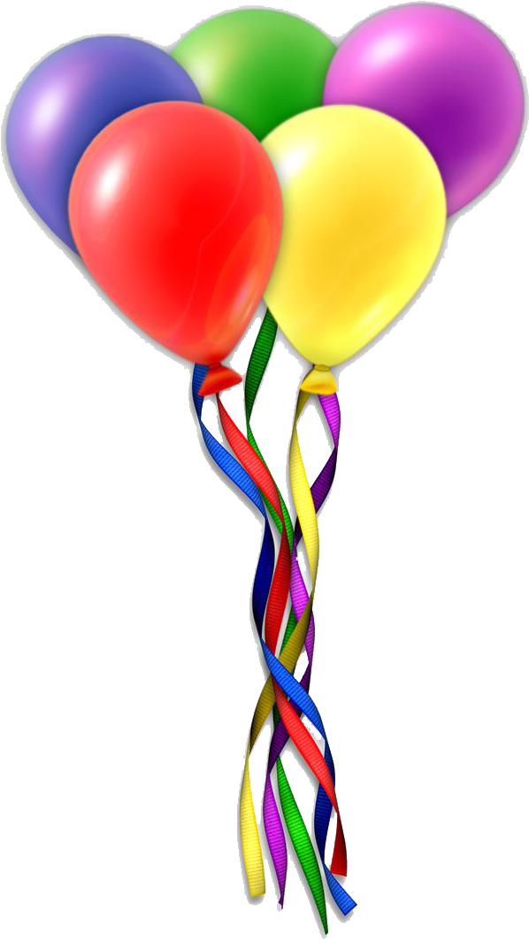 Happy Birthday Png Balloons Clipart (736x1177), Png Download