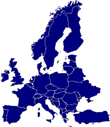 Blue Europe Png Images - Europe Map Png Clipart (600x600), Png Download