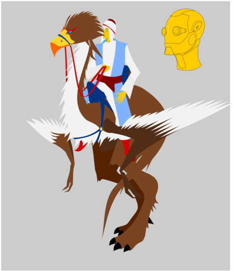 Art,horse Like Mammal,beak - Clip Art - Png Download (530x750), Png Download