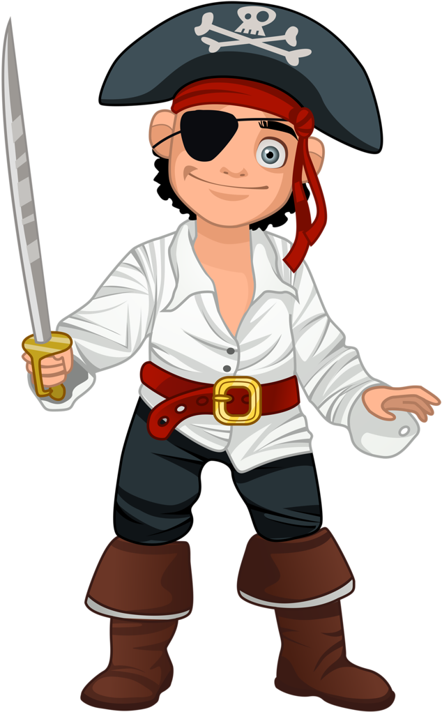 Transparent Chainsaw Clipart - Cartoon Pirates - Png Download (634x1021), Png Download