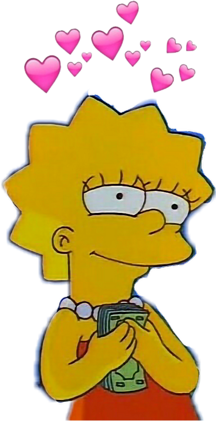 Aesthetic Money Clipart - Aesthetic Simpsons Png Transparent Png (1024x1024), Png Download