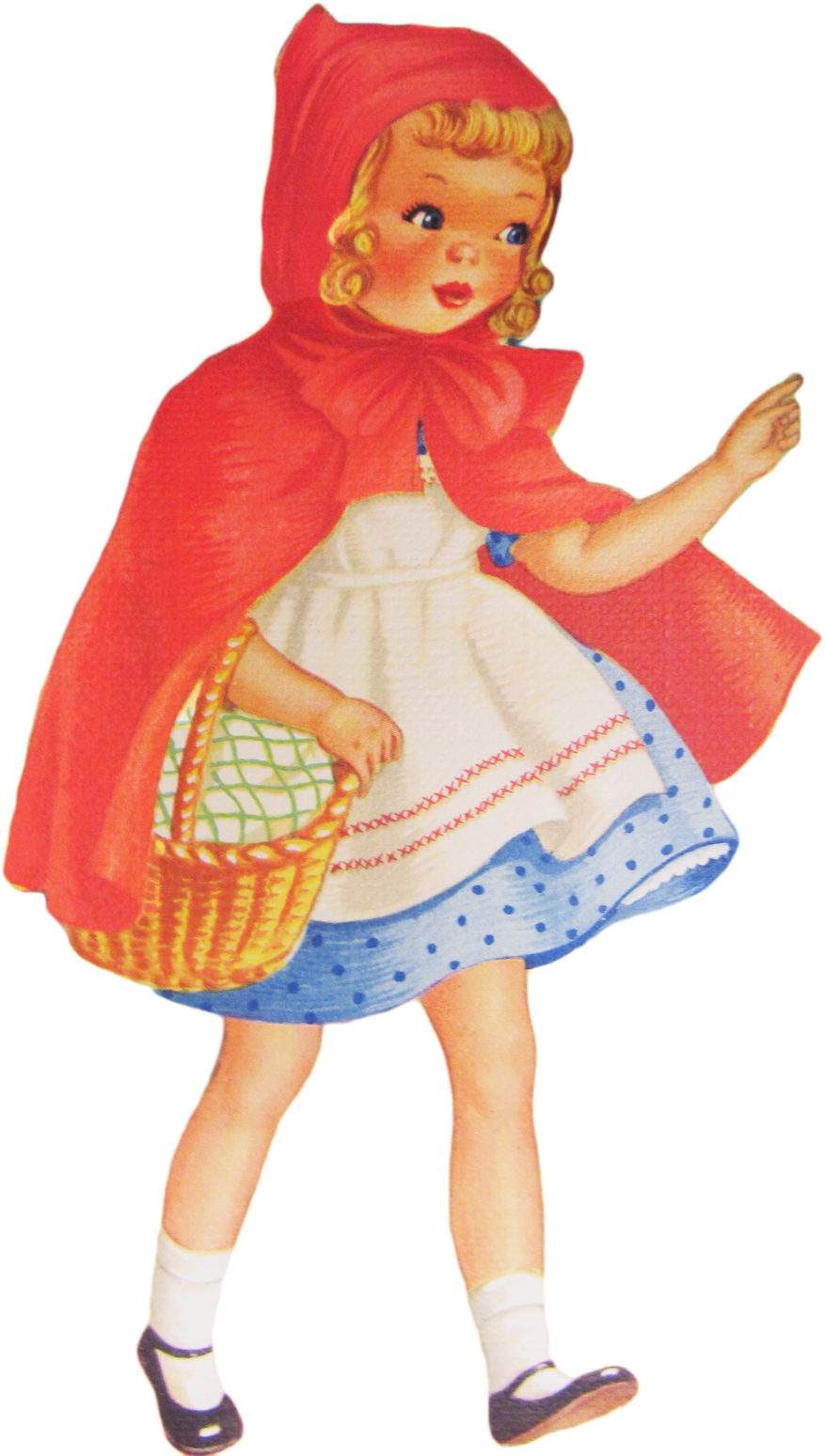 Little Red Riding Hood With Gun Clipart (877x1549), Png Download