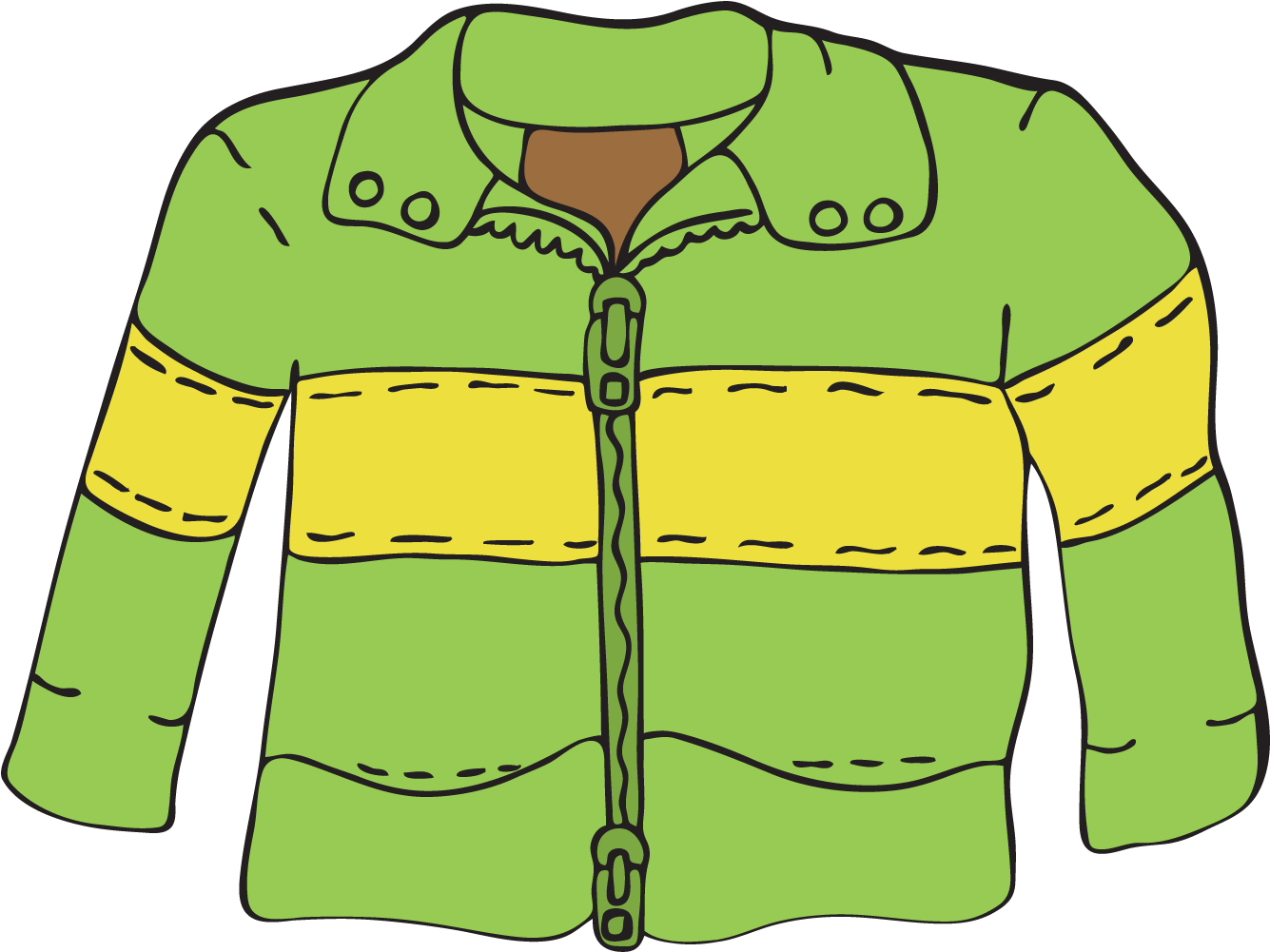 Winter Coat Clipart - Jacket Clipart - Png Download (1335x1001), Png Download