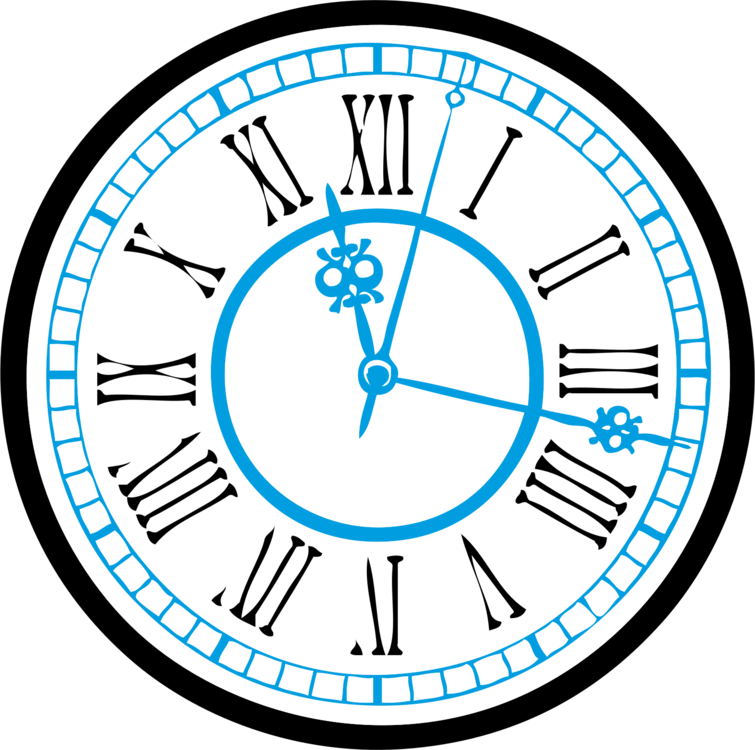 Home Accessories,clock,line - Vintage Clock Vector Png Clipart (755x750), Png Download