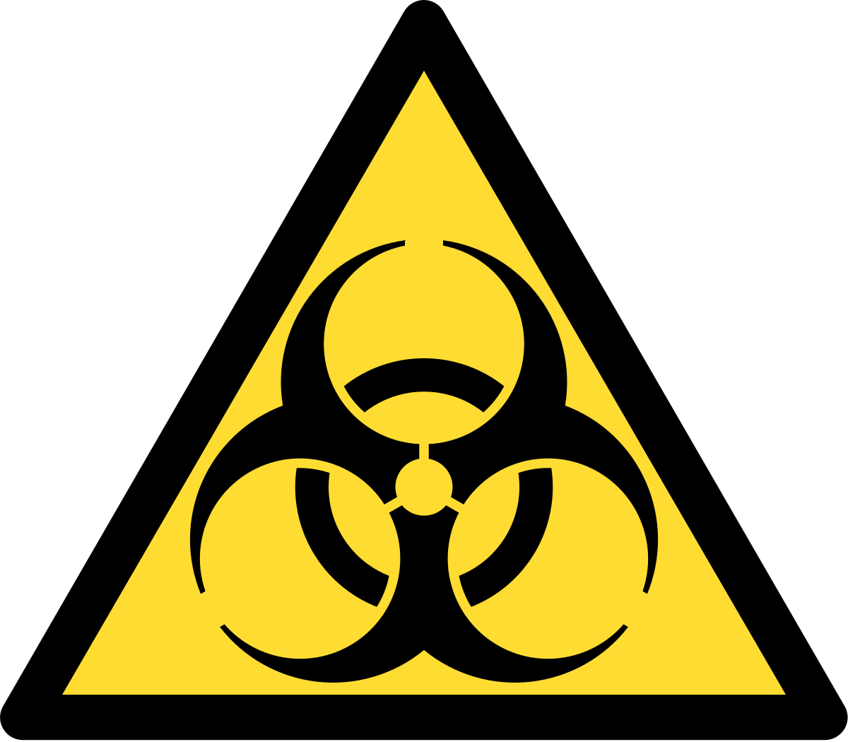1200px Biohazard Svg[1] - Biohazard Symbol Clipart (1200x1050), Png Download