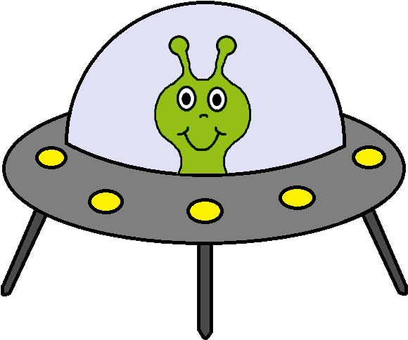 Alien In A Spaceship Clipart - Png Download (623x507), Png Download