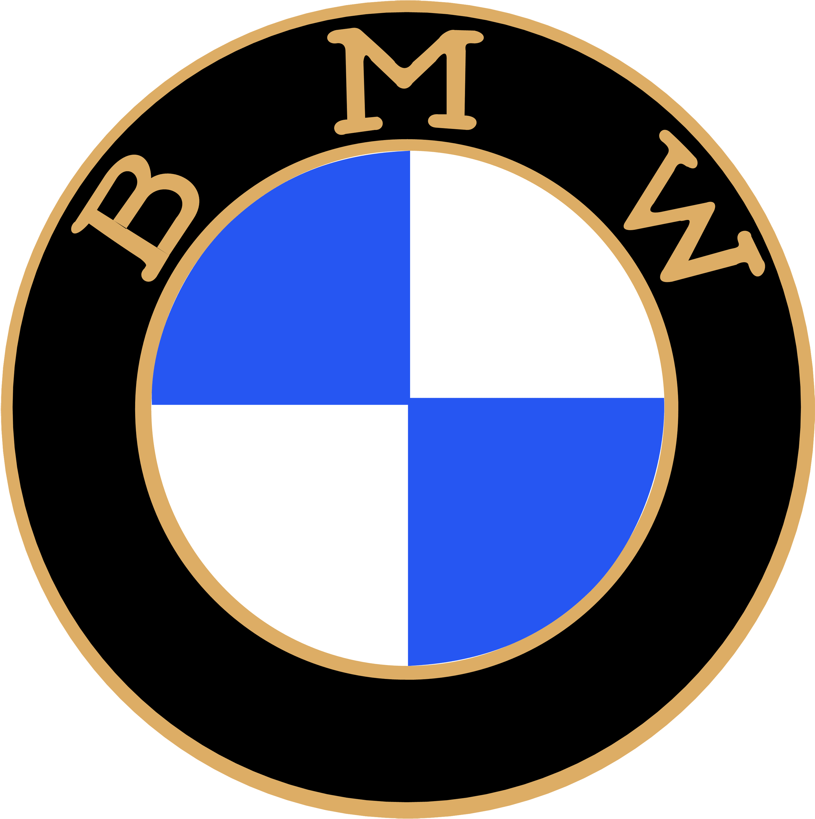 Free Bmw Logo Cliparts Download Clip Art 2016 M3 Lci - Bmw Old Logo Png Transparent Png (2700x2715), Png Download