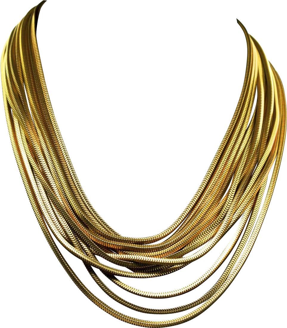 Necklace Clipart Gold Necklace - Picsart Gold Chain Png Hd Transparent Png (963x1101), Png Download