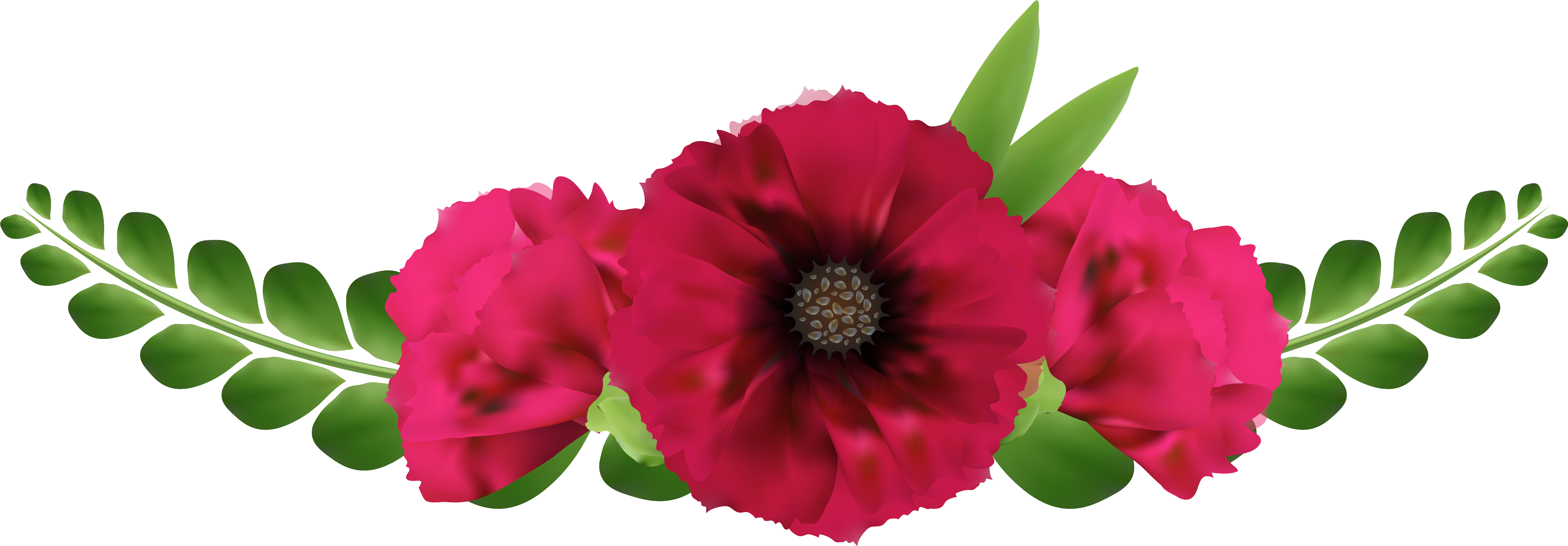 Gorgeus Clipart Realistic Flower - Clipart Frida Kahlo Flowers - Png Download (6184x2225), Png Download