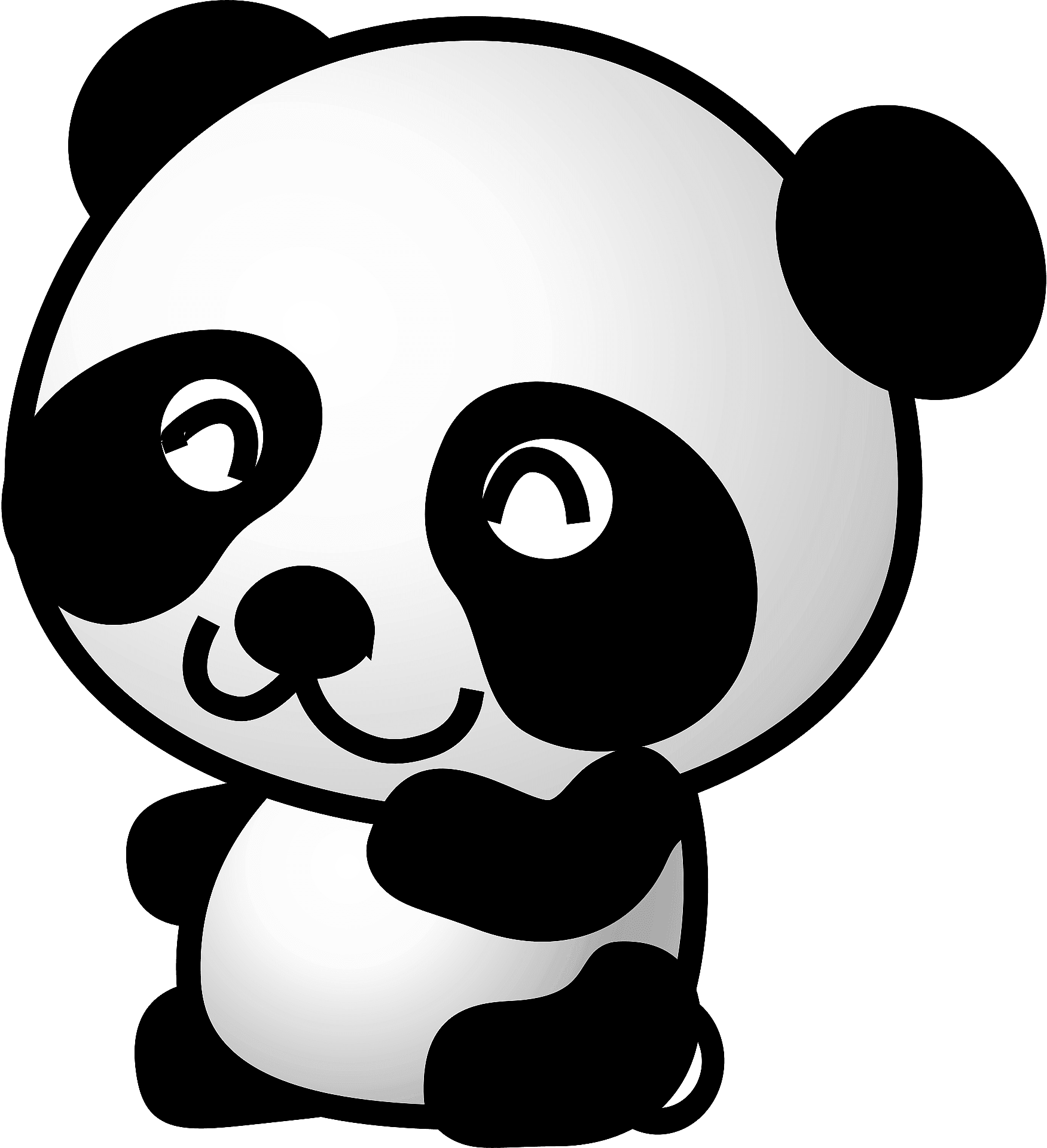 Panda Clipart - Png Download (1751x1920), Png Download
