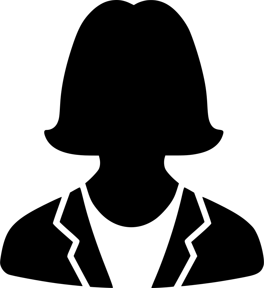 Contact Profile User Default Female Suit Svg Png Icon - Profile Image Default Female Clipart (900x980), Png Download