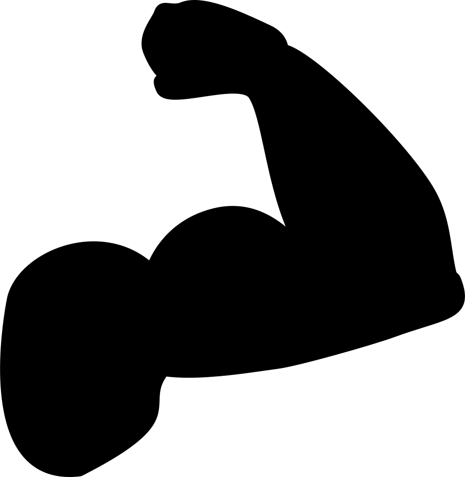 Biceps Muscle Arm Silhouette - Muscle Clipart Silhouette - Png Download (956x980), Png Download