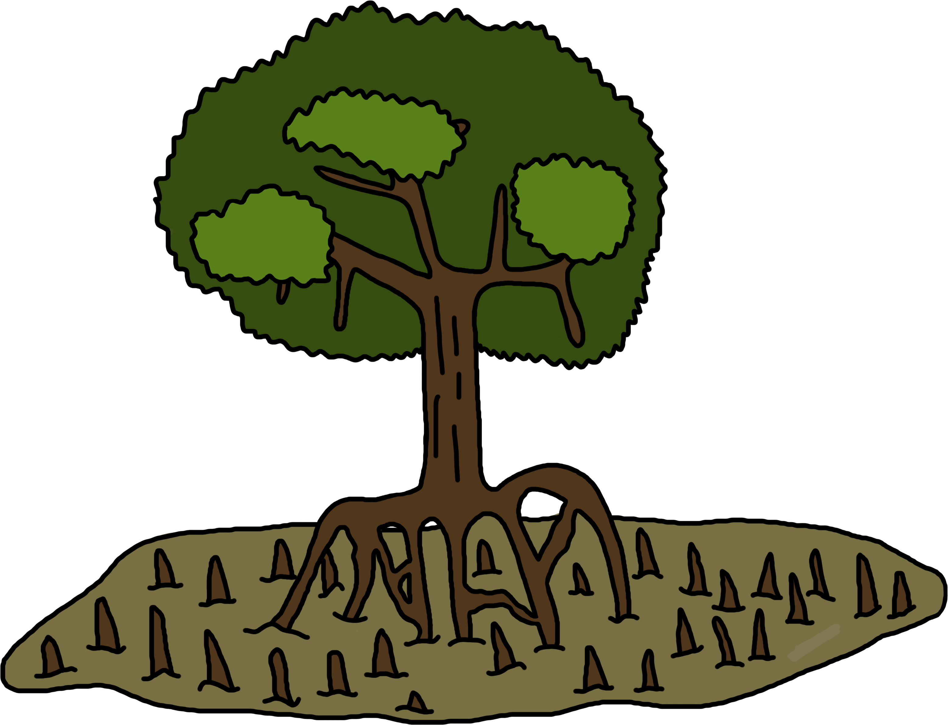 Tree Clipart (3111x2378), Png Download