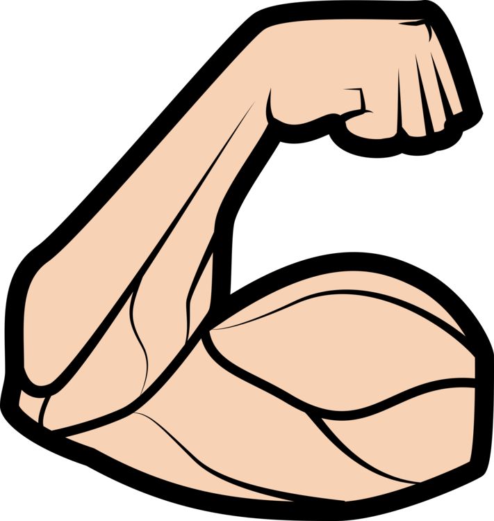 Line Art,thumb,coloring Book - Strong Arms Clipart - Png Download (711x749), Png Download