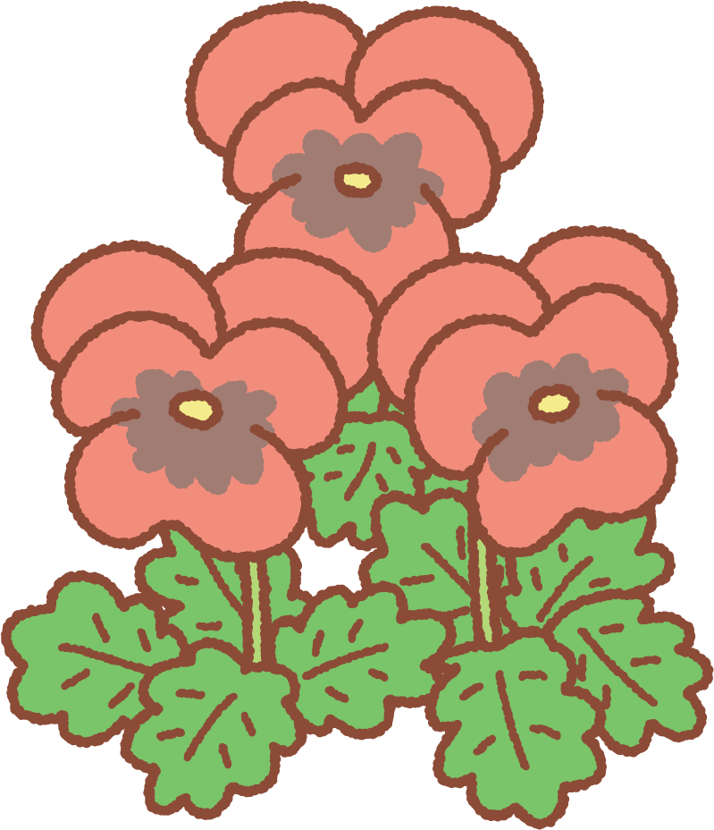 赤いパンジーのフリーイラスト Clip Art Of Red Pansy - Slash And Burn Agriculture Diagram - Png Download (1000x1000), Png Download