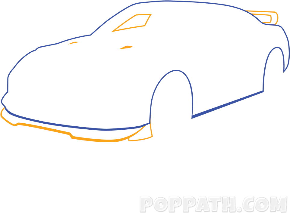 How To Draw A Race Car Pop Path - Model Car Clipart (1000x1000), Png Download