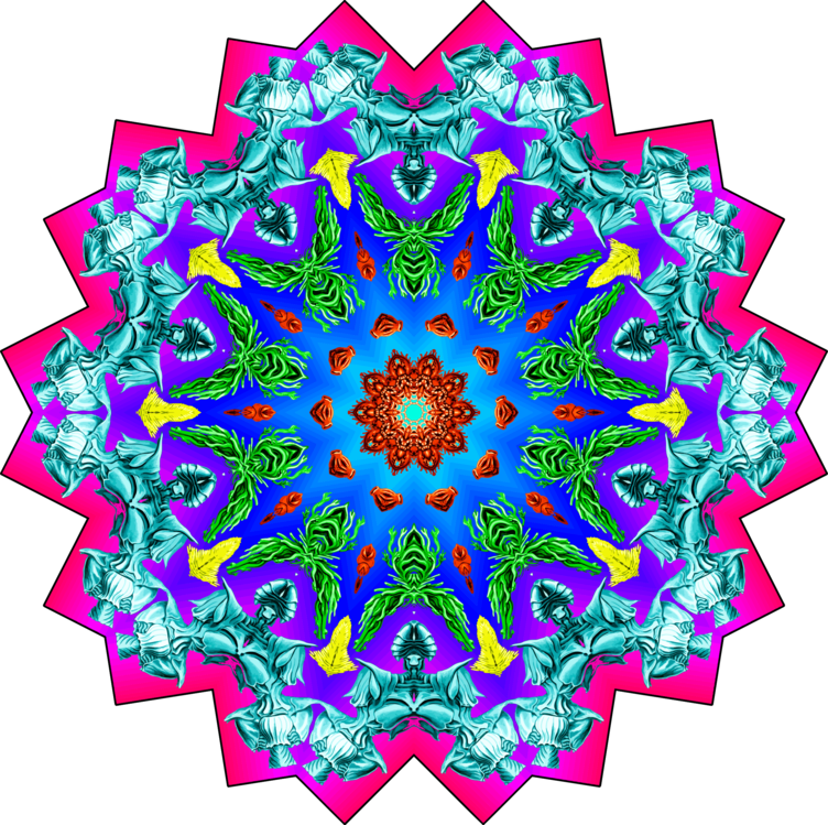 Kaleidoscope,hotspring Central,stock Photography - Mandala Clipart (752x749), Png Download
