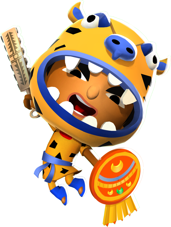 Transparent Aztec Png - Baby Jaguar Warrior Clipart (580x771), Png Download