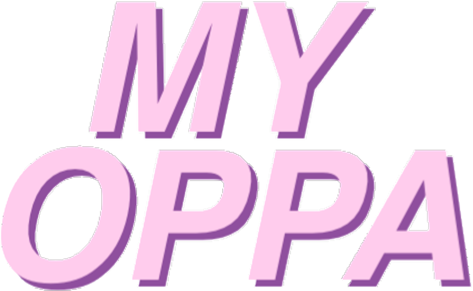 Kawaii Transparent Words Cute Pastel Pink Oppa Transparent Clipart (939x577), Png Download