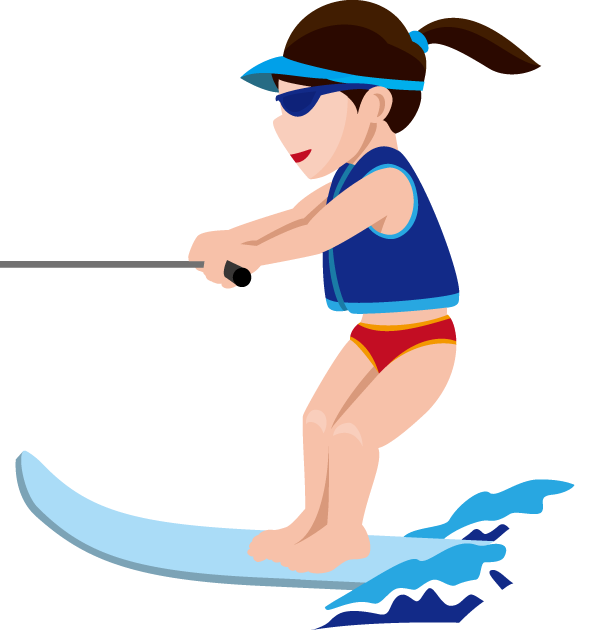 Skiing Clipart Ski Suit - Clip Art Water Ski - Png Download (594x631), Png Download
