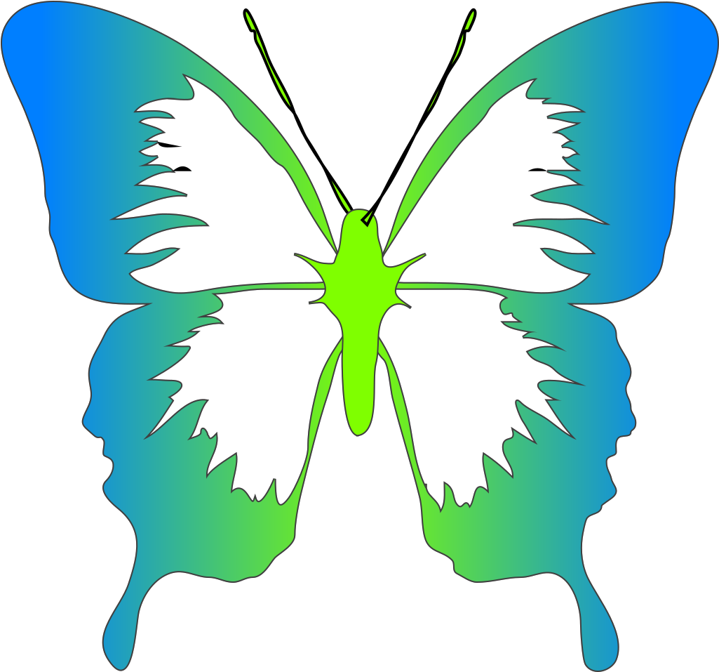 Butterfly Outline Clipart (1024x1024), Png Download