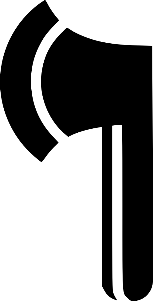 Axe Hatchet Weapon Wood Chop Battle Clipart (498x980), Png Download